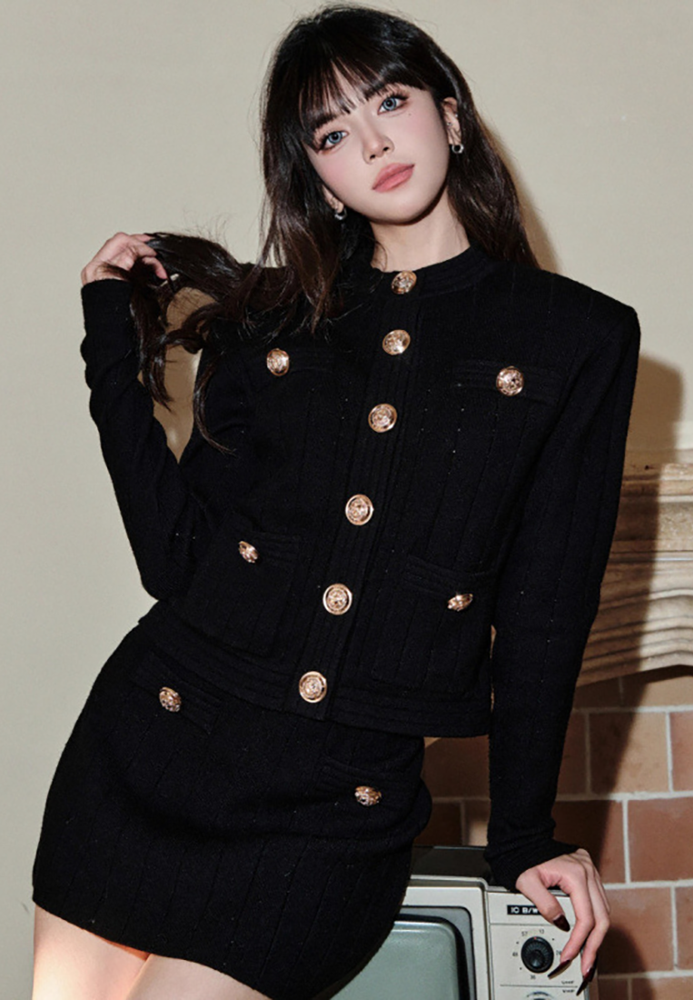 New boutique knitted suit two-piece suit dress K103107