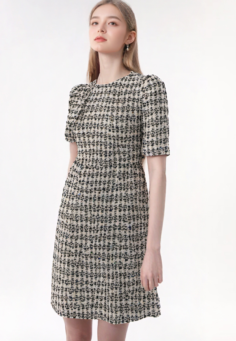 Retro elegant high waisted slimming dress CA25032723BE