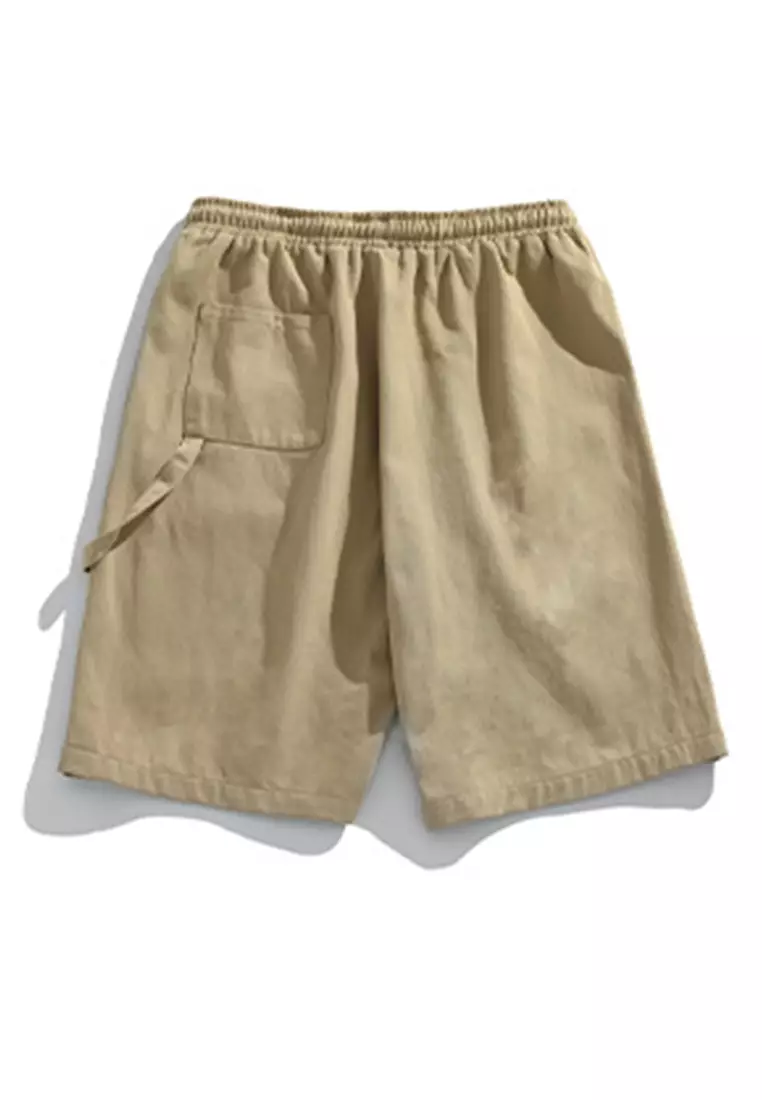 All-Match Cotton Loose Sports Streamer Five-Point Short Pants A22050328KI-XXL