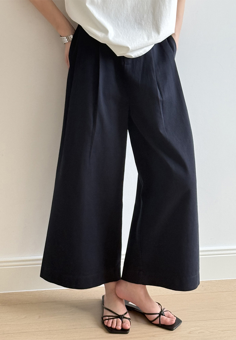 New Summer Japanese-Style Casual Straight-Leg Wide-Leg Pants with Belt CA25061799W