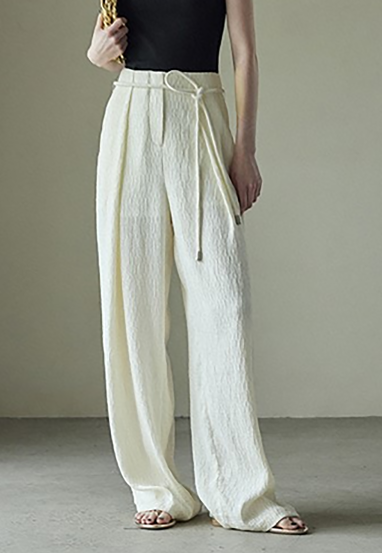 Summer V-neck sleeveless top and wide-leg pants set CA25052101BE