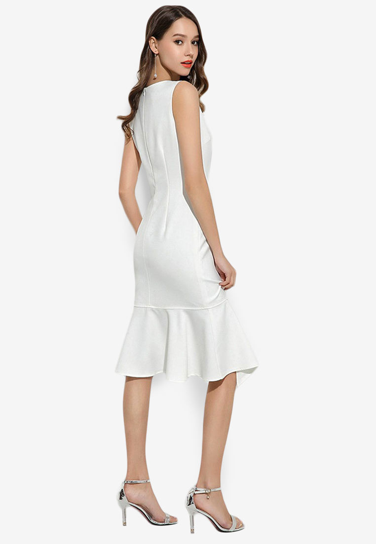 --Temperament Fishtail Split Sleeveless Dress A0424990NEW-M