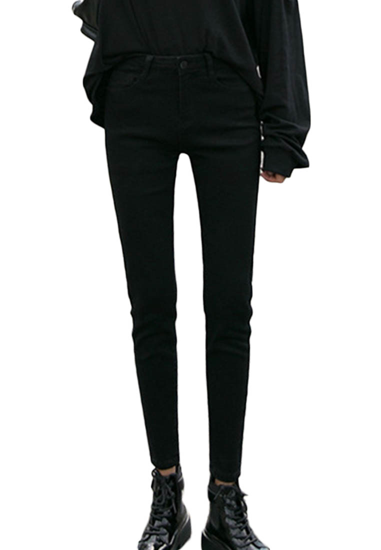 --High-Rise Stretch Slim-Fit Jeans A090927BK-29