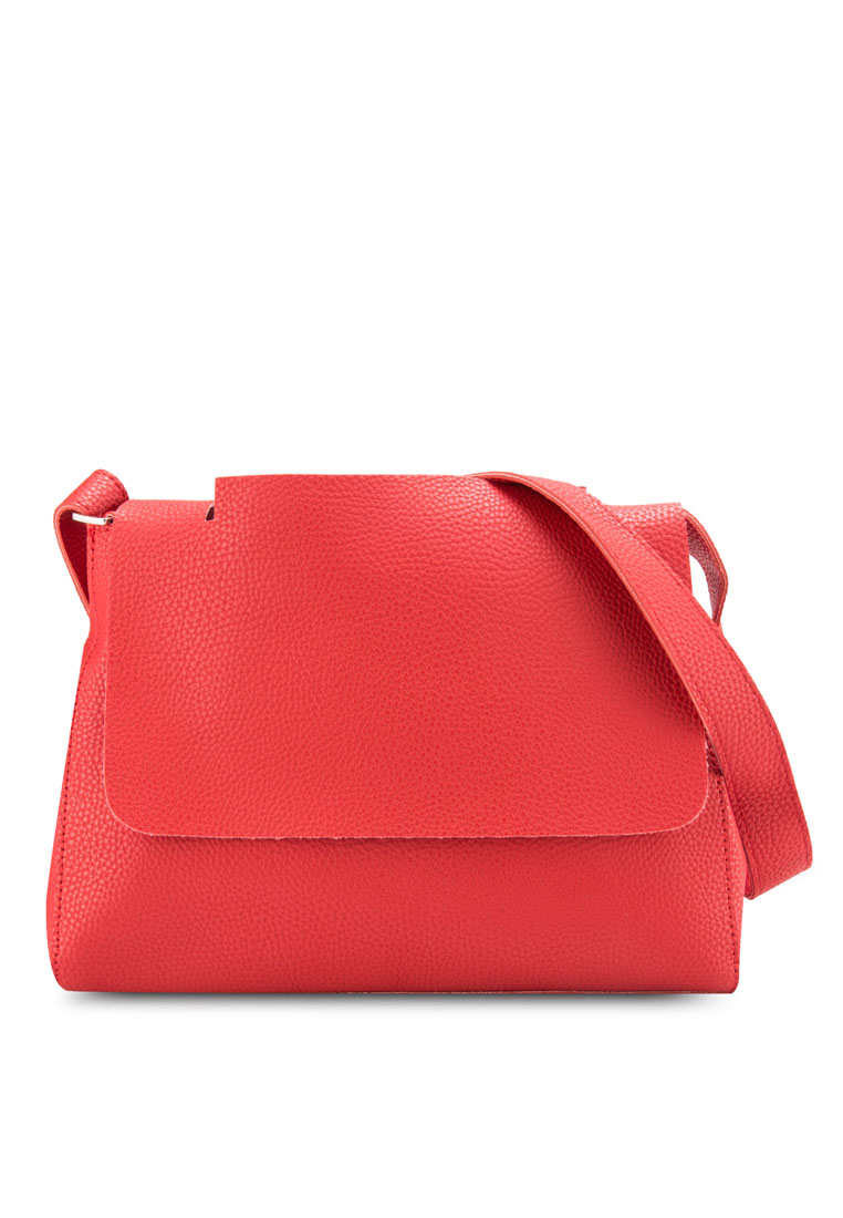 Simple Front Flap Shoulder Bag A10110RD