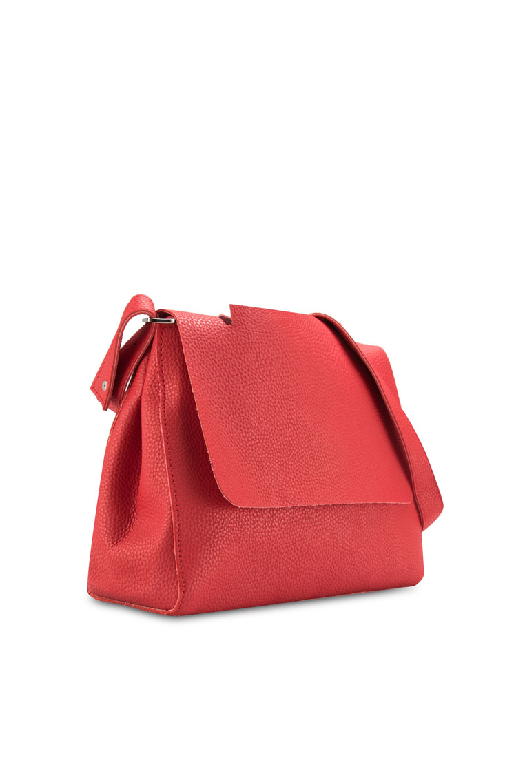 Simple Front Flap Shoulder Bag A10110RD