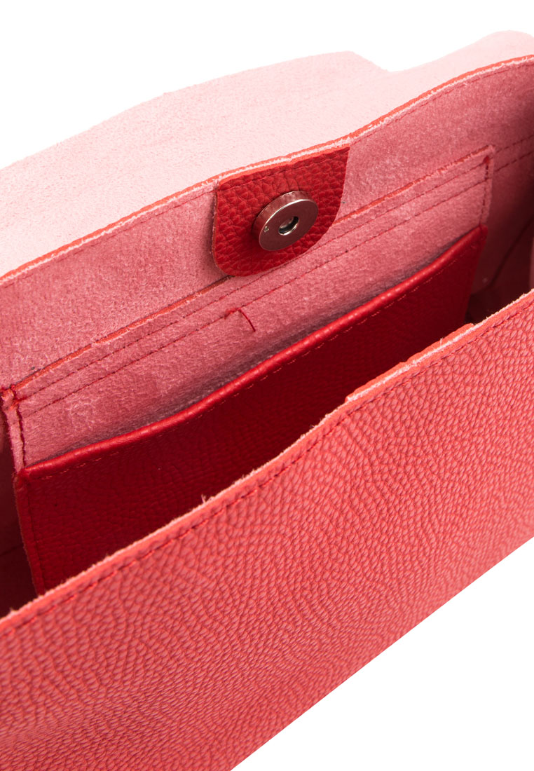 Simple Front Flap Shoulder Bag A10110RD