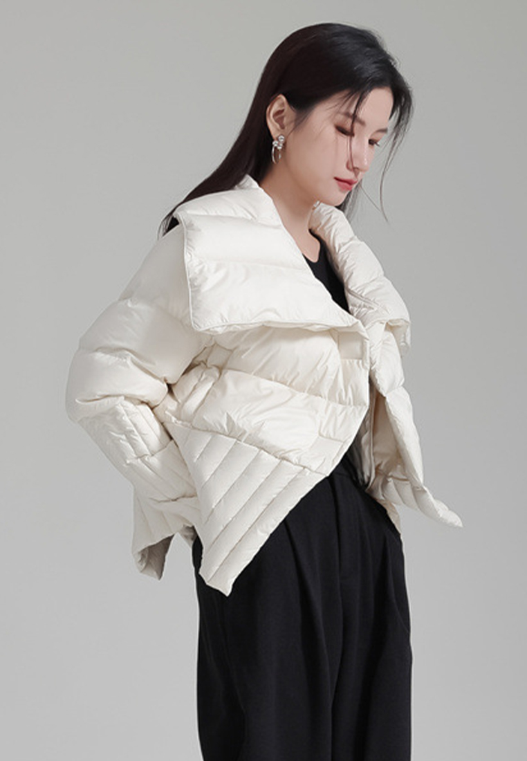 Warm lapel down jacket 90 white duck down thickened jacket A1218102BK