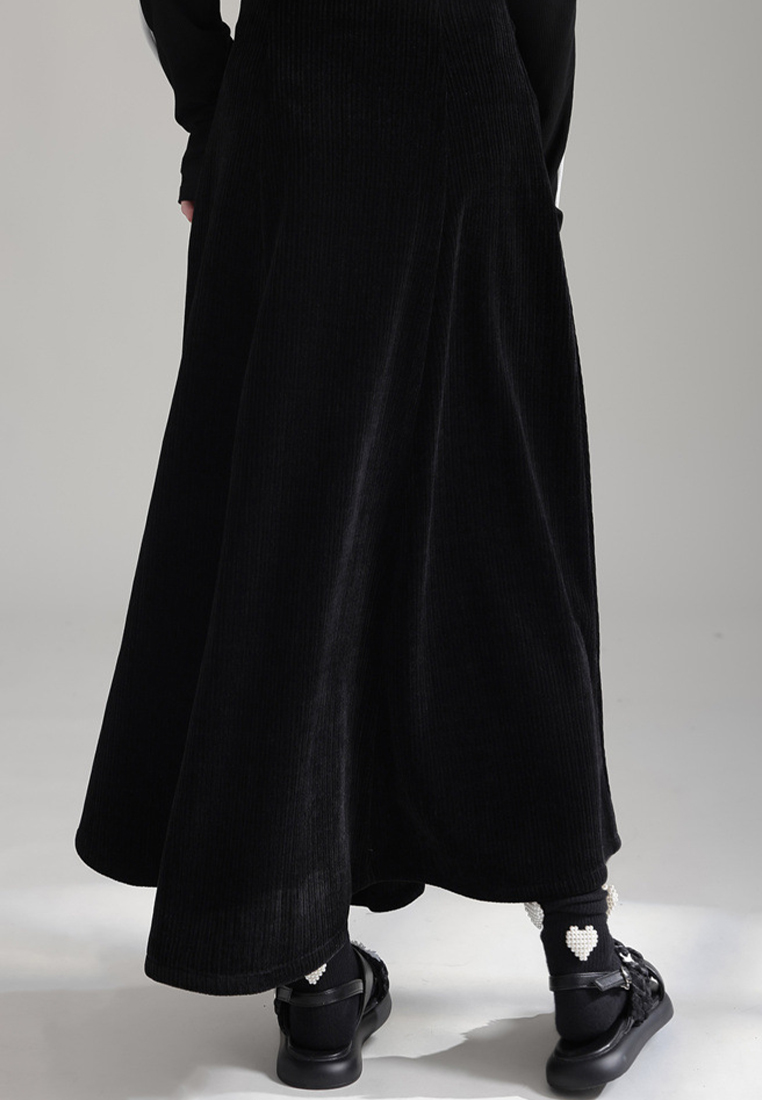 New autumn and winter elegant contrast color drape skirt A1218104