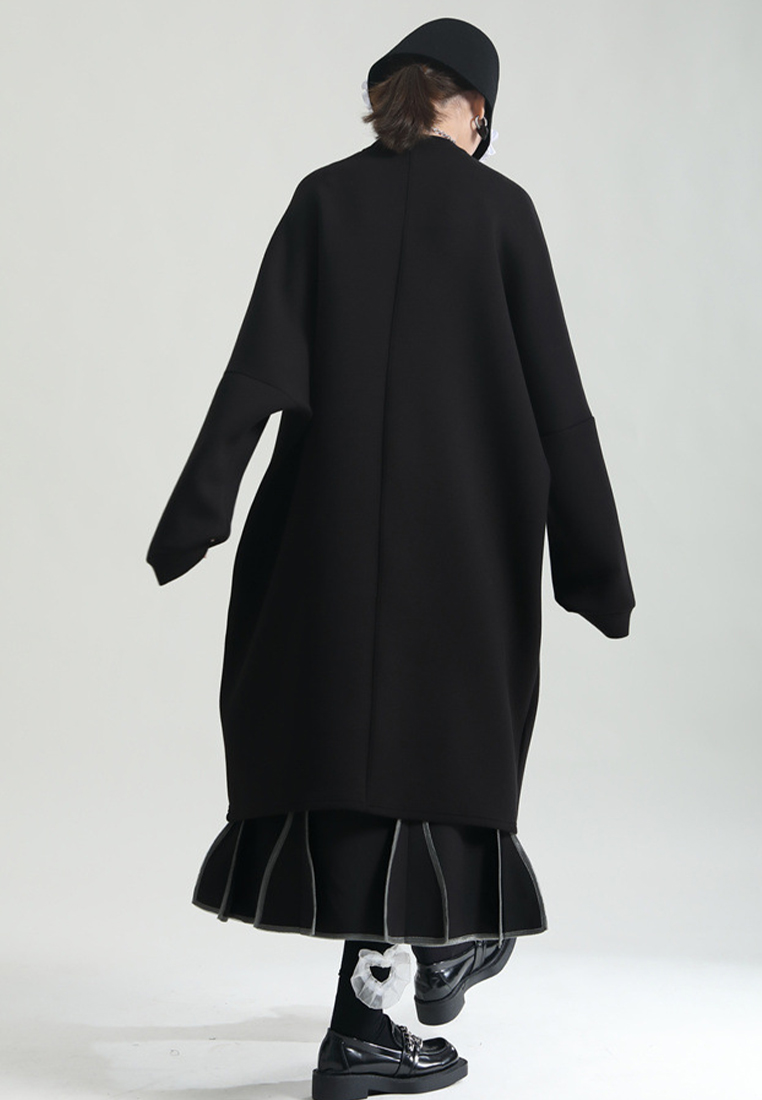 Fashionable and simple design embroidered loose casual dress A1218116BK