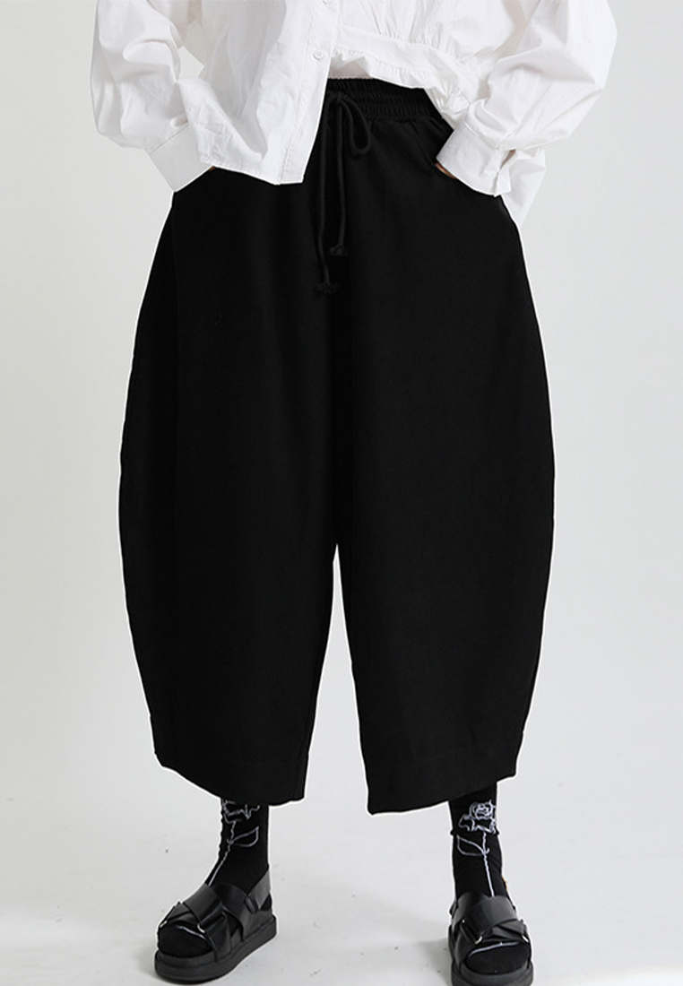 Autumn and Winter New Retro Fashionable Brushed Wide Leg Casual Pants A1218123BK