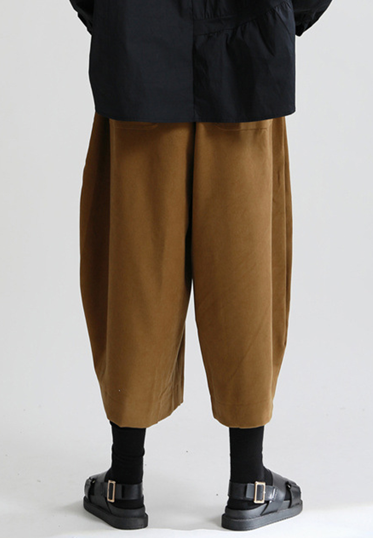 Autumn and Winter New Retro Fashionable Brushed Wide Leg Casual Pants A1218123BK