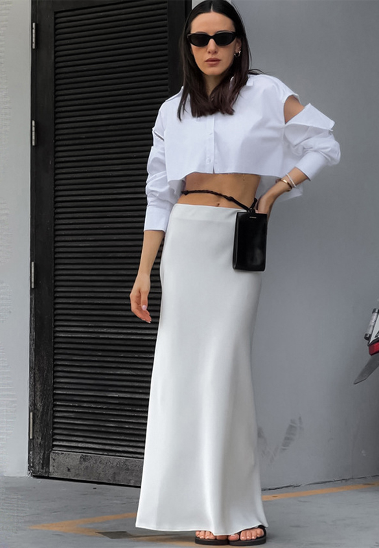Temperament commuting high-end white skirt A121813