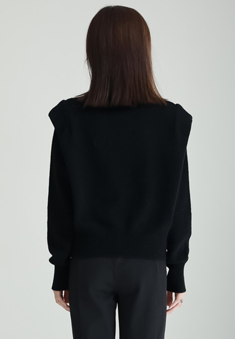 Diagonal zipper turtleneck sweater for women irregular knitted sweater A1218135