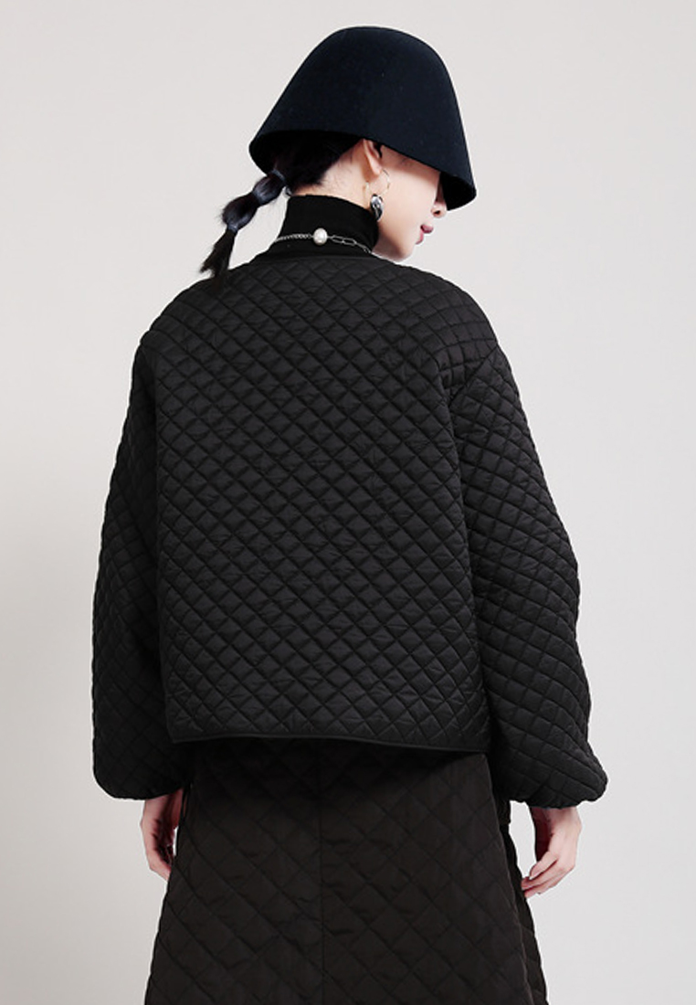 2024 fashion new rhombus cotton jacket + vest set A1218137BK