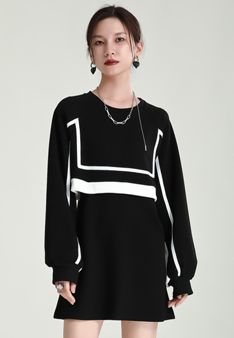 2024 Fashion Elegant French Design Sense Black Dress A1218139BK