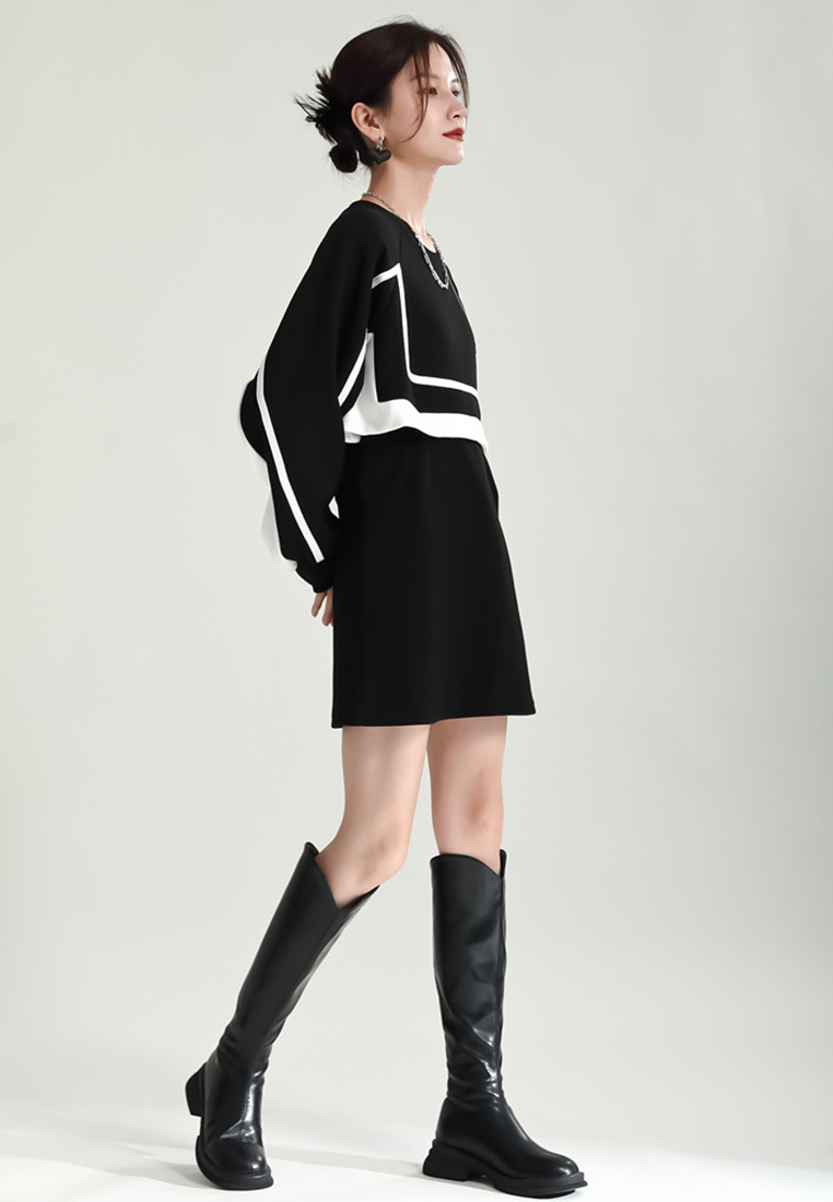 2024 Fashion Elegant French Design Sense Black Dress A1218139BK