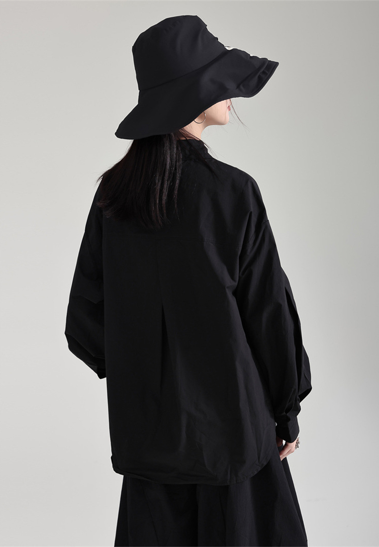 2024 Loose Long Sleeve Puff Sleeve White Shirt Women’s Tops A1218149BK