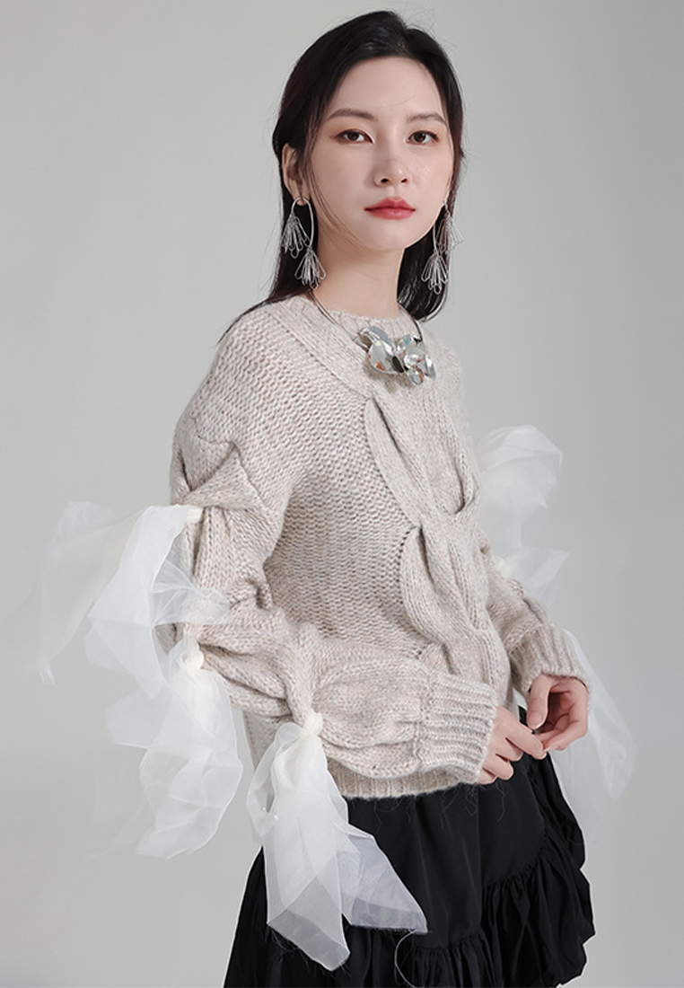 2024 new design mesh sweater round neck sweater for women A1218157BE