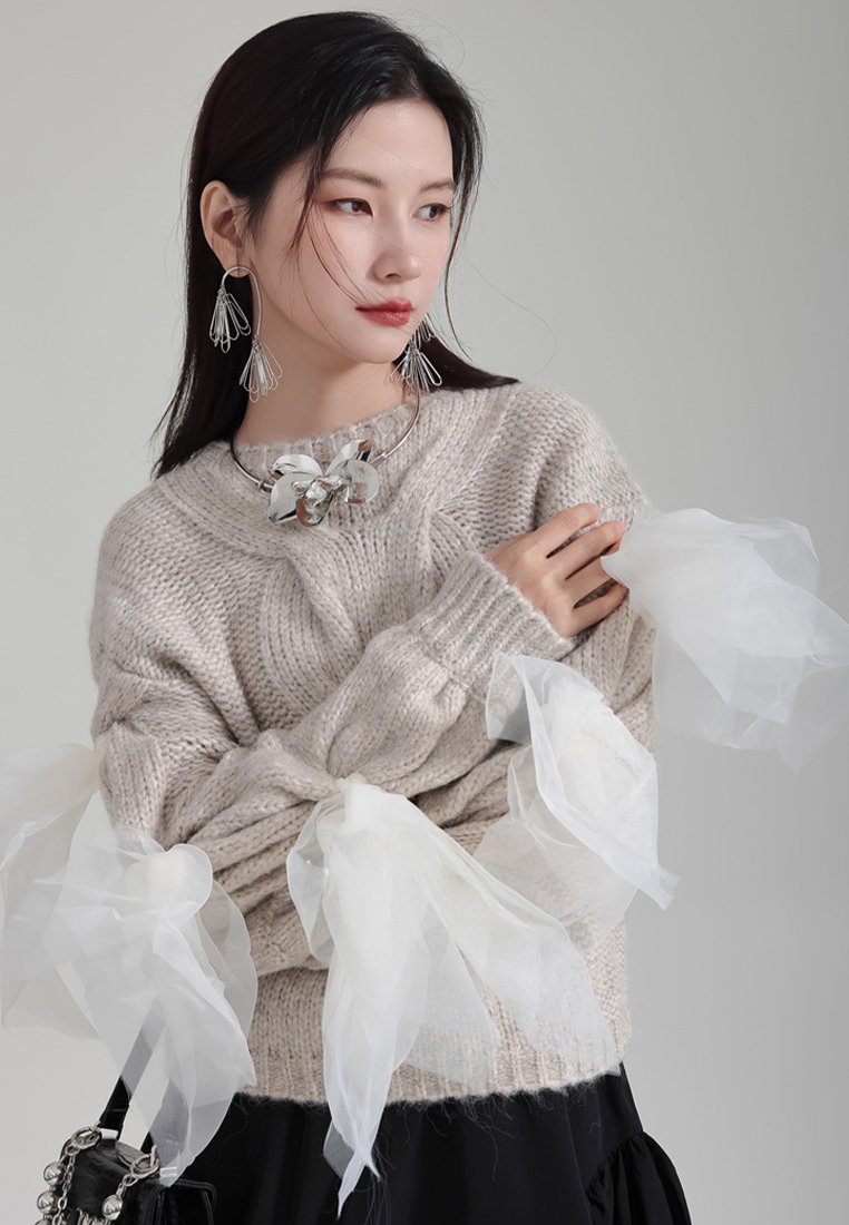 2024 new design mesh sweater round neck sweater for women A1218157BE