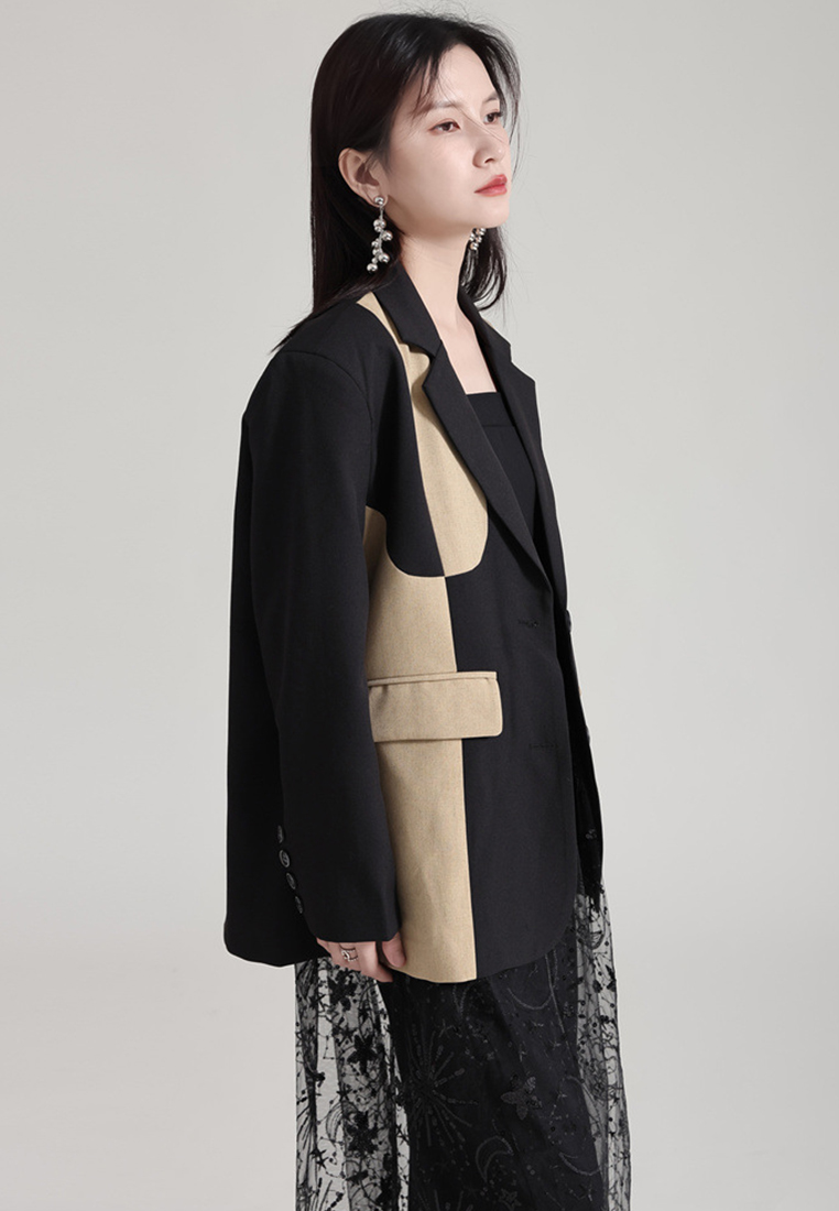 2024 Fashionable and Elegant Design Contrast Color Casual Suit A1218161W