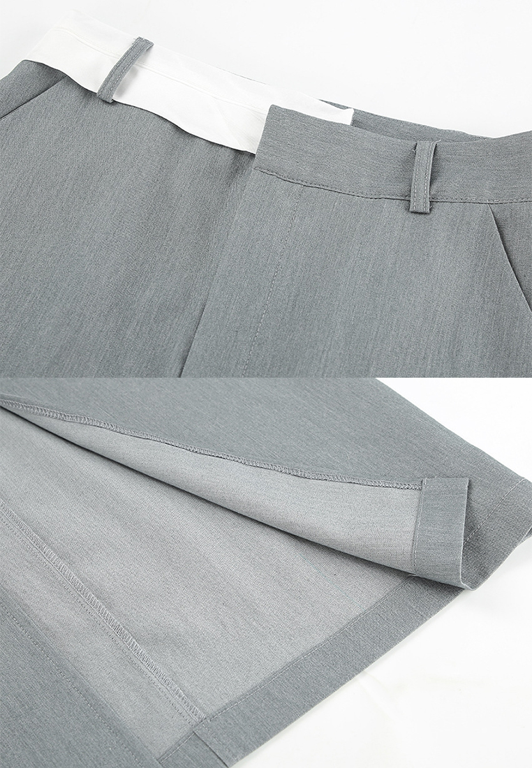 French stitching design high waist straight skirt A121817