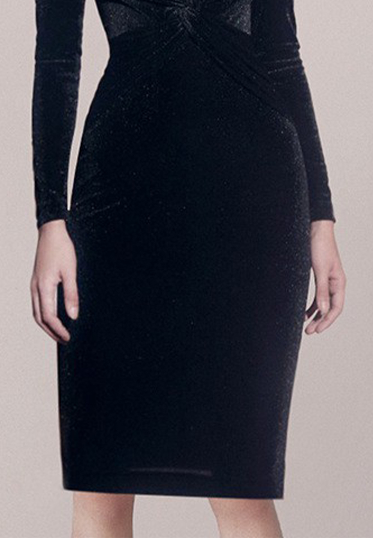 2024 Hepburn style v-neck velvet dress womens autumn new fashion dress A121870PU