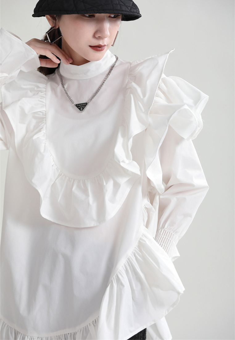 New fashionable simple irregular fungus dress A121886BK