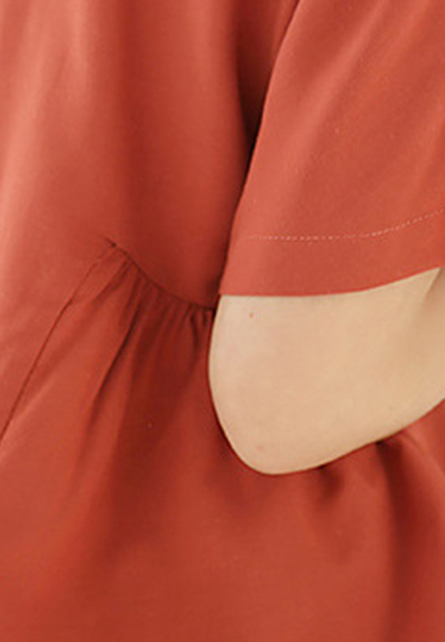 Korean Style Sweety Short-Sleeved Doll Shirt Waist Top A21031207RD