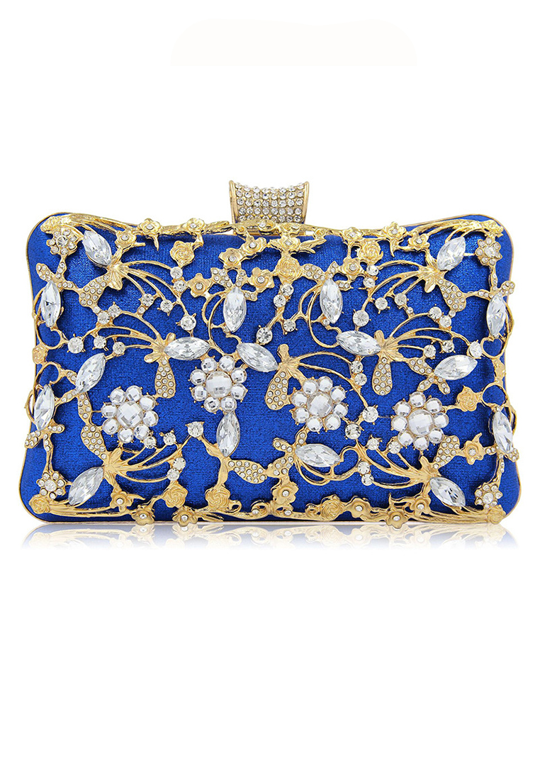 Banquet Party Hollow Out Rhinestone Square Women's Handbag A22111405BK