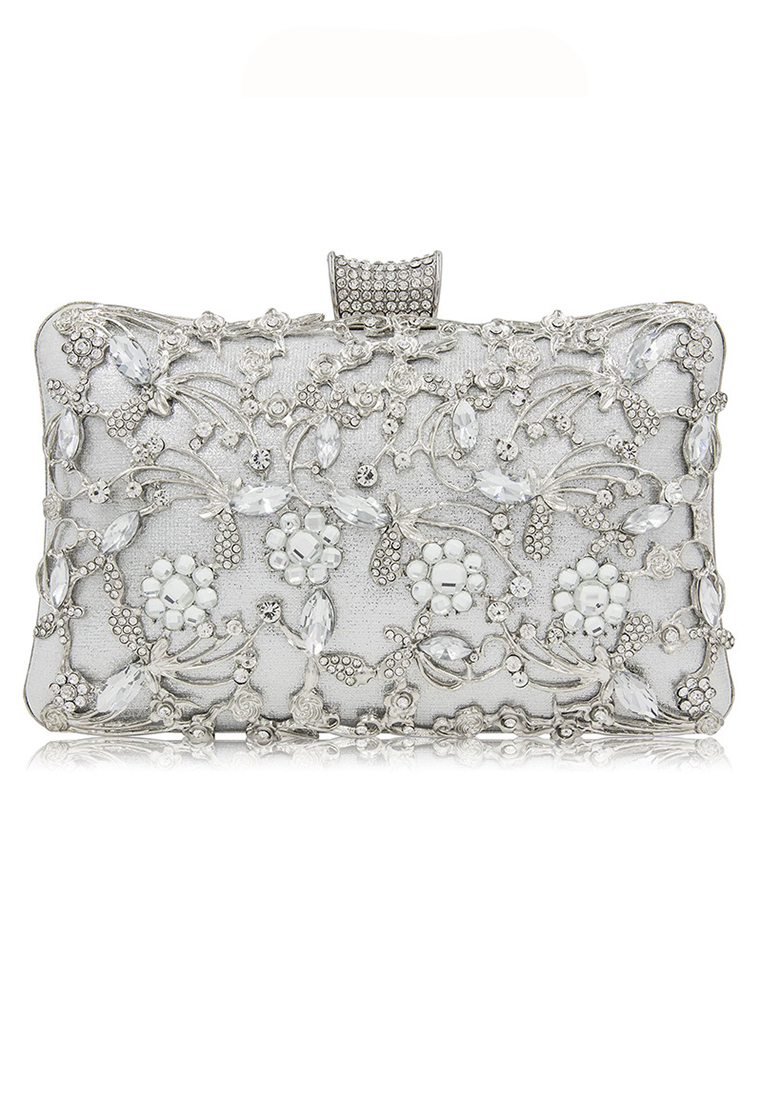 Banquet Party Hollow Out Rhinestone Square Women's Handbag A22111405BK