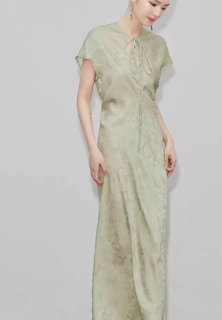 Boutique new retro vest short-sleeved dress K061702