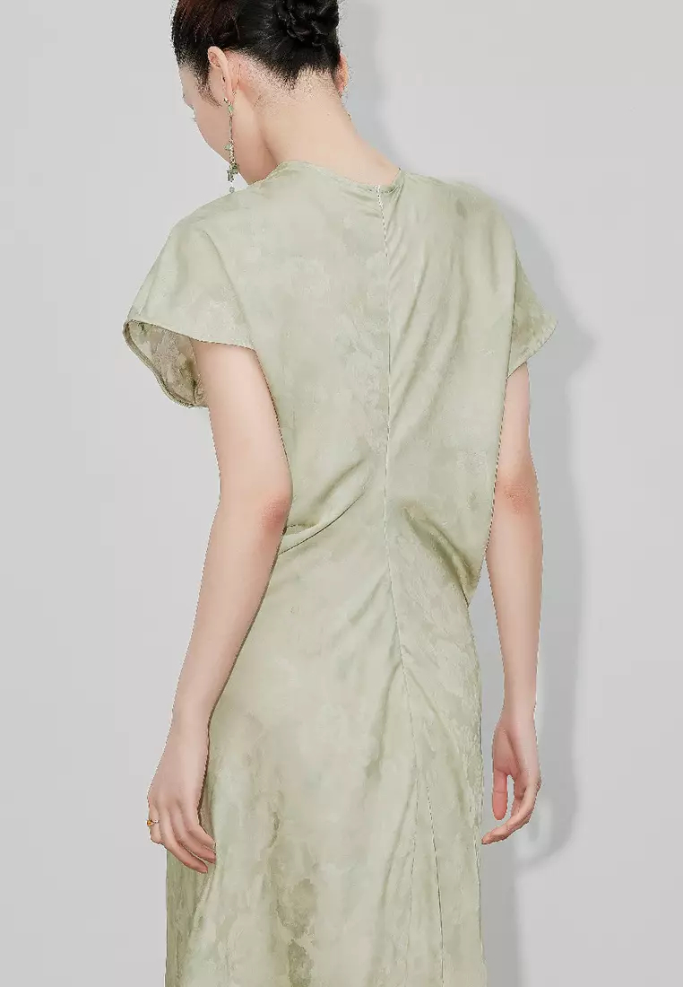 Boutique new retro vest short-sleeved dress K061702