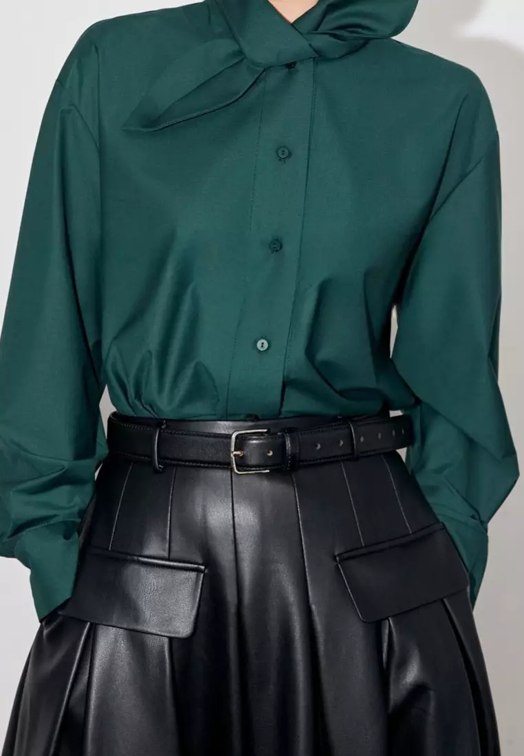 Brand new long-sleeved shirt with bunny ears neckline design K092509W