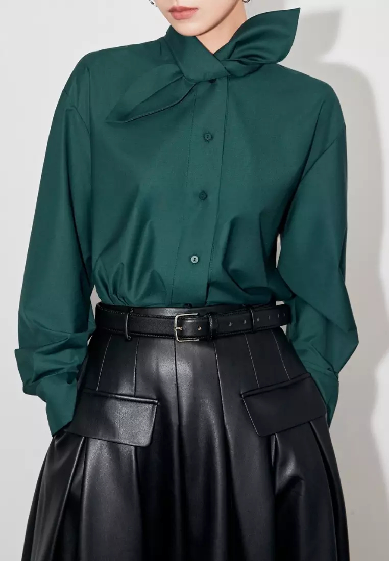 Brand new long-sleeved shirt with bunny ears neckline design K092509W