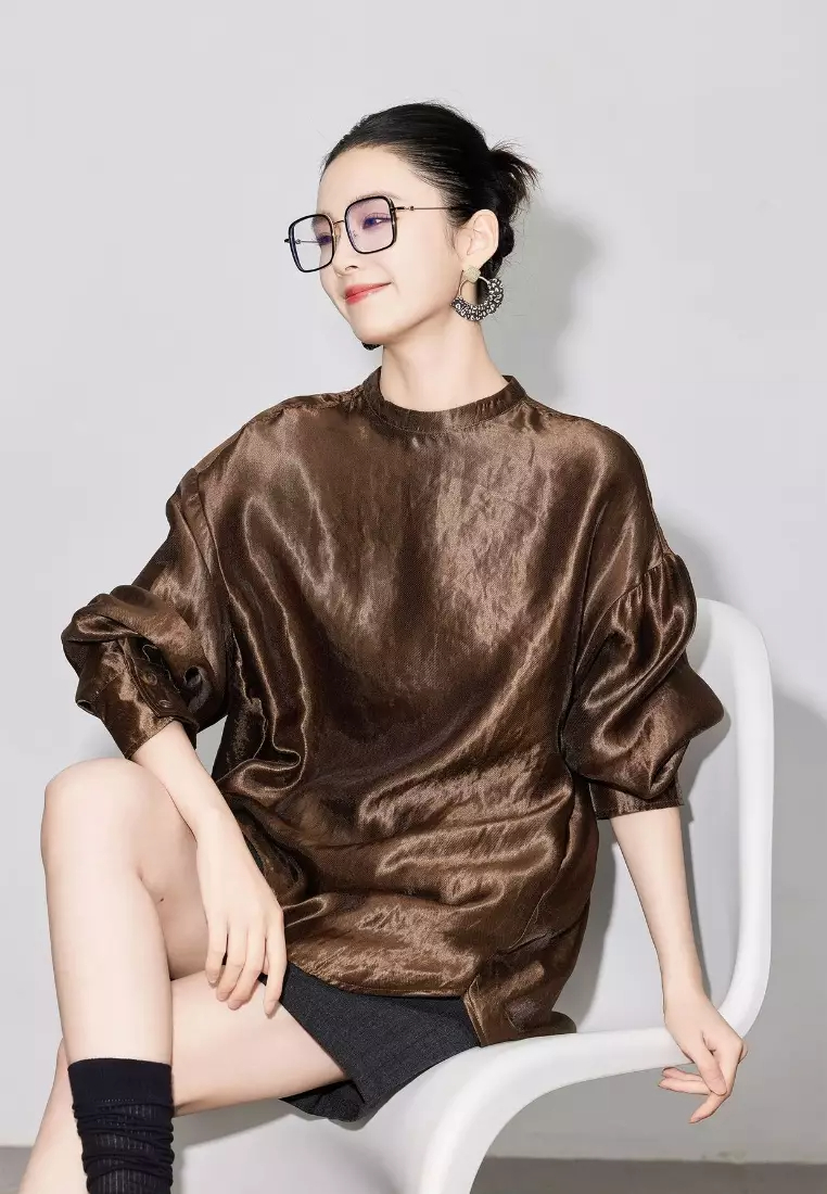 New retro bat sleeve women's top K100906