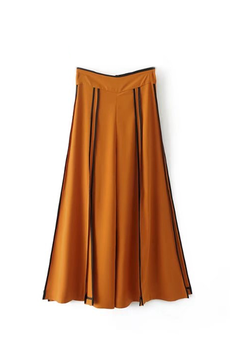 --Summer Brown Yellow Trousers C073127-M