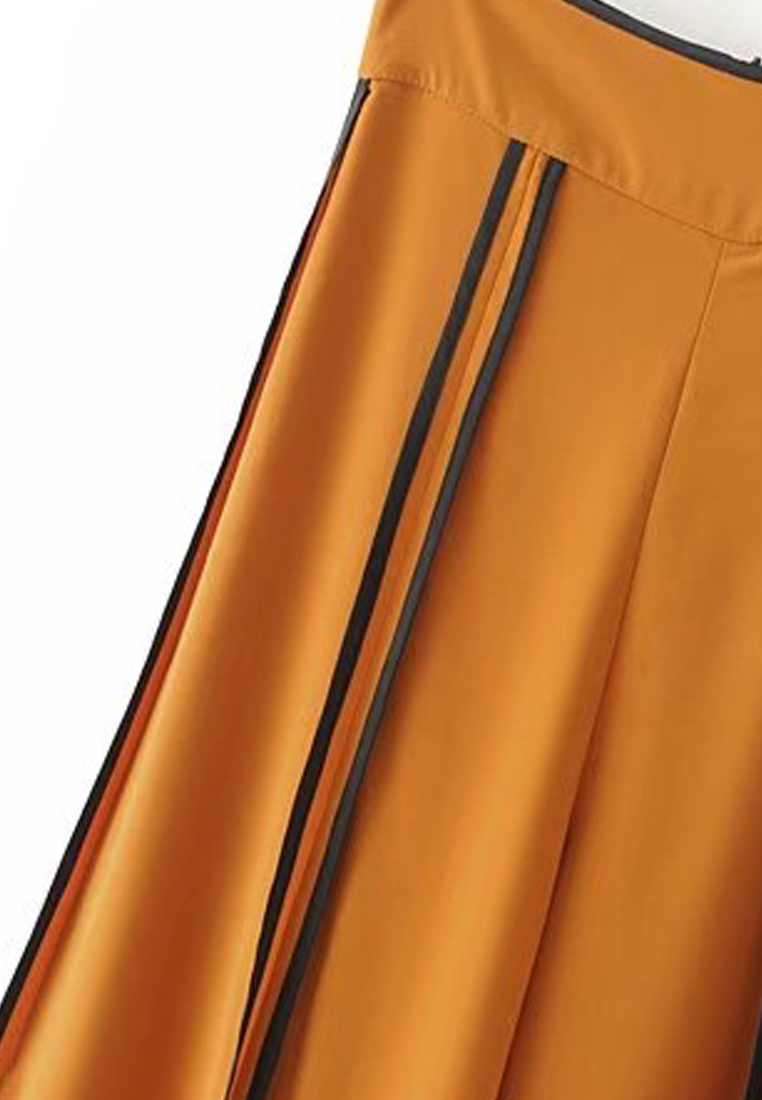 --Summer Brown Yellow Trousers C073127-M