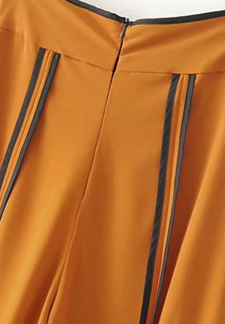 --Summer Brown Yellow Trousers C073127-M
