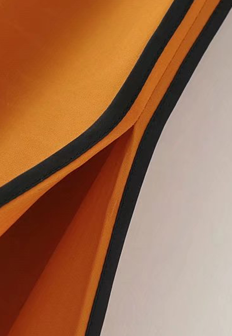 --Summer Brown Yellow Trousers C073127-M