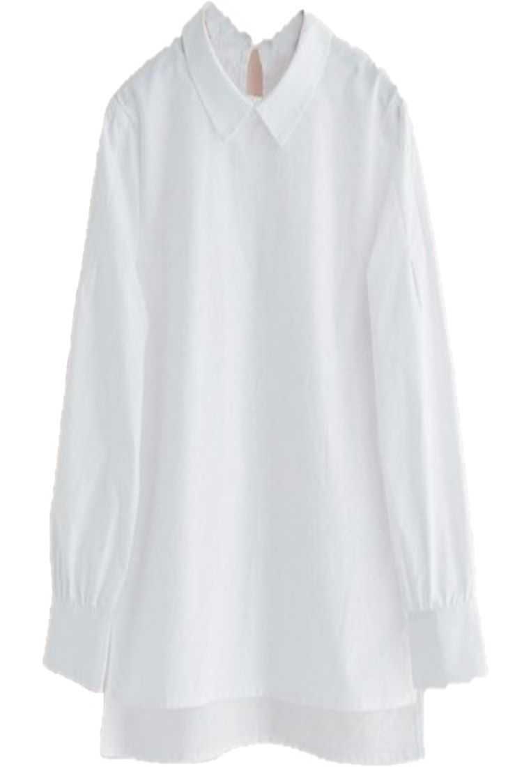 --Simple White Cotton Blouses  CA0221131