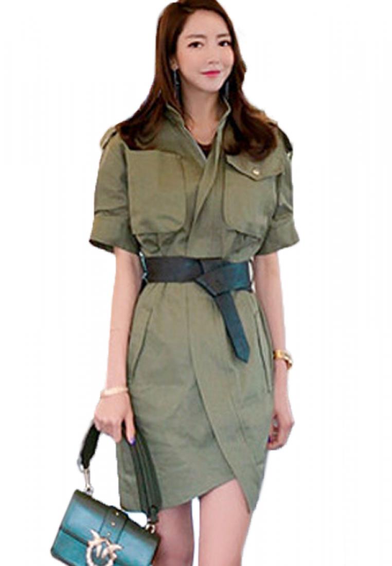 --Temperament New Belt One Piece Dress CA051603