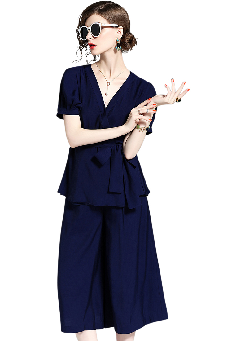 Elegant lady blue jumpsuit CA052520BL