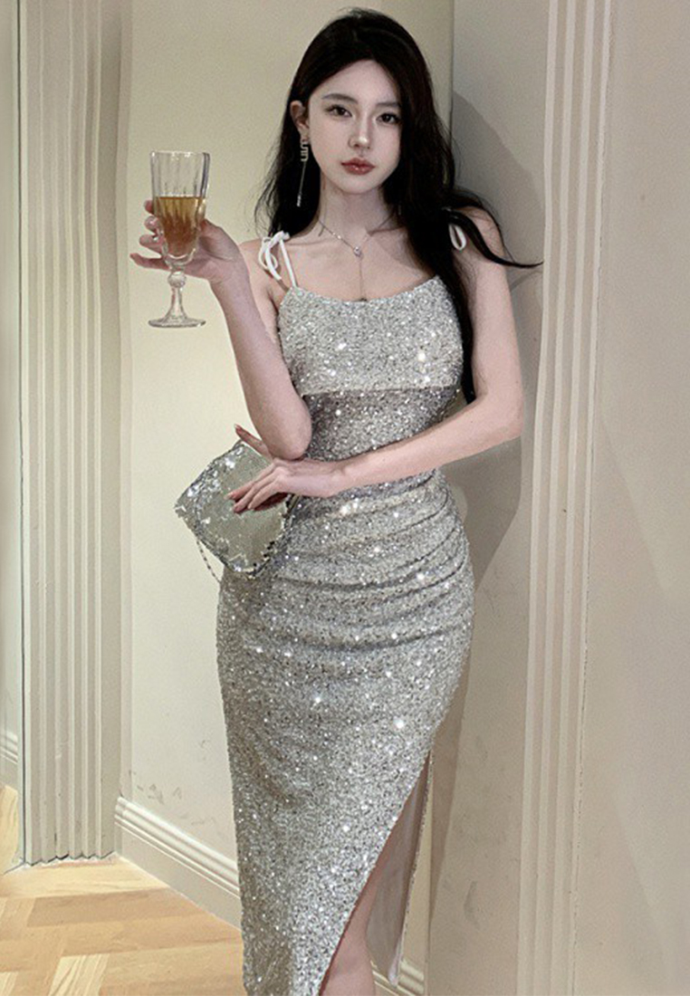2023 New Elegant Glamorous Sequin Embellished Formal Dress CA061355