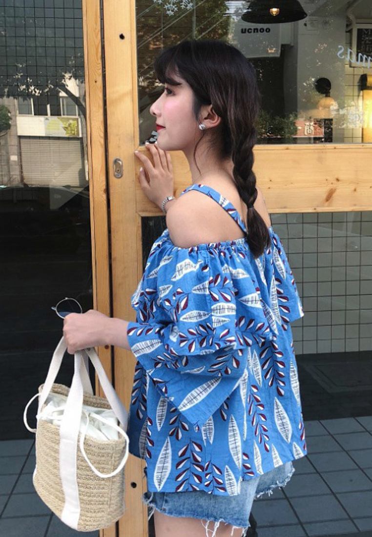 --New Yellow Patterned Halter CA0629016YE