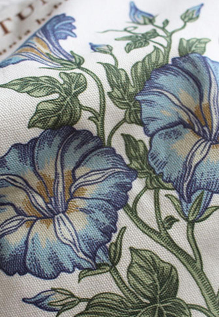 Floral Canvas Shoulder Bag CA072913YE