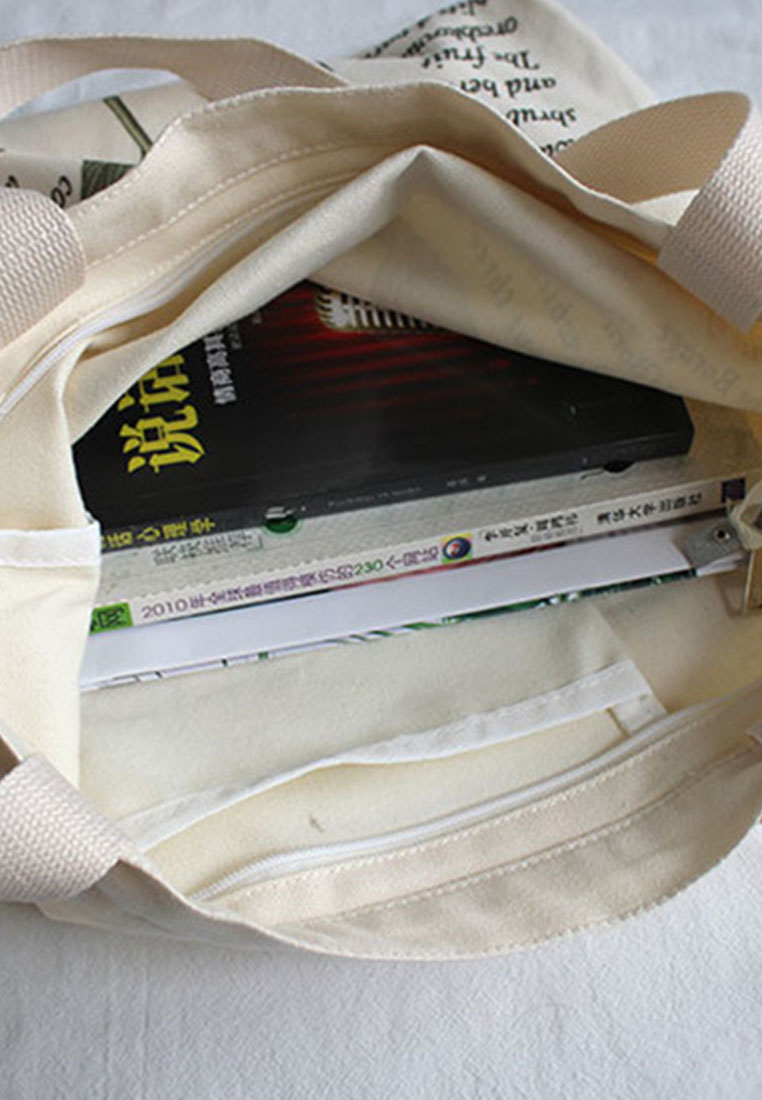 Floral Canvas Shoulder Bag CA072913YE