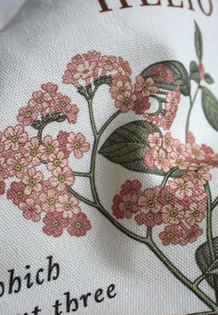 Floral Canvas Shoulder Bag CA072913YE