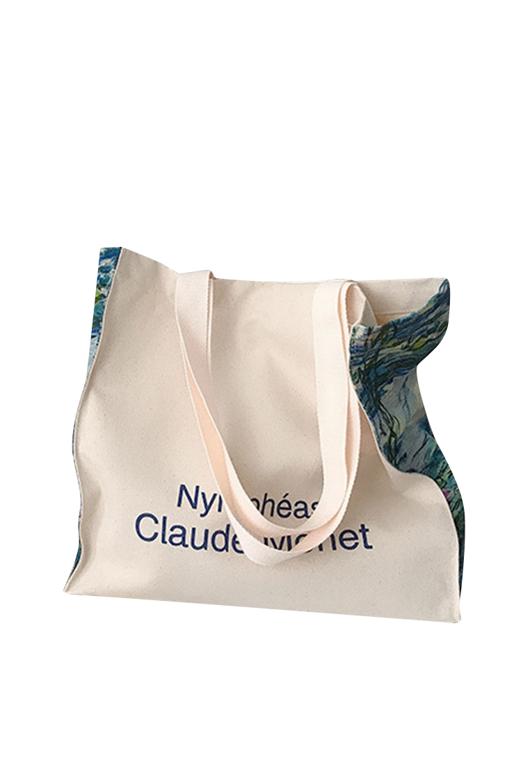 --Art Museum Oil Painting Printed Canvas Handbag CA072923