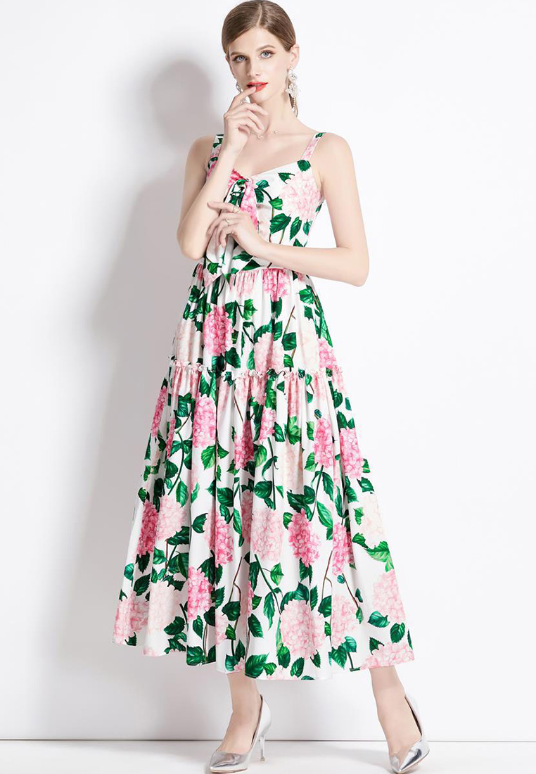 2023 French Vintage Floral Print Dress CA080724