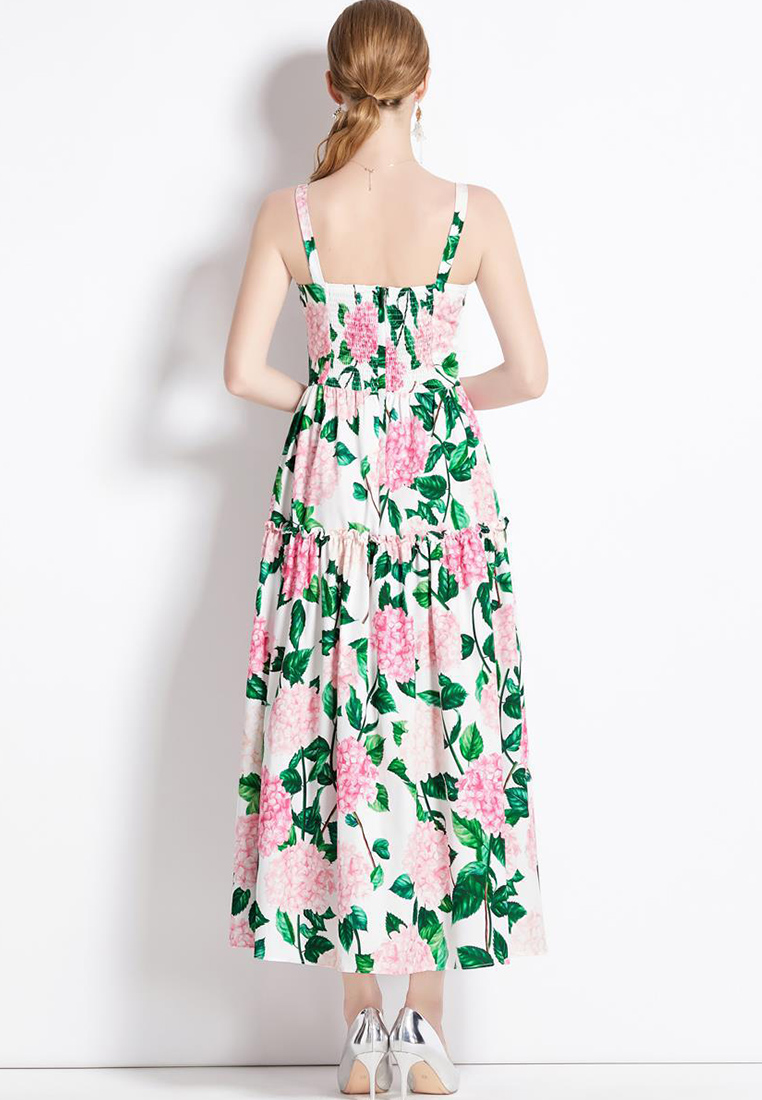 2023 French Vintage Floral Print Dress CA080724